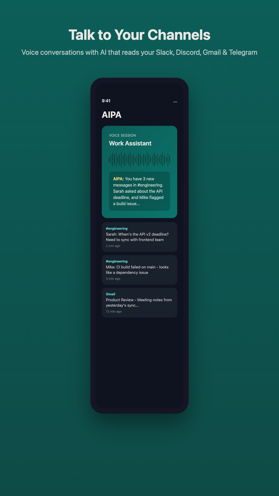 Voice conversation with AI assistant
